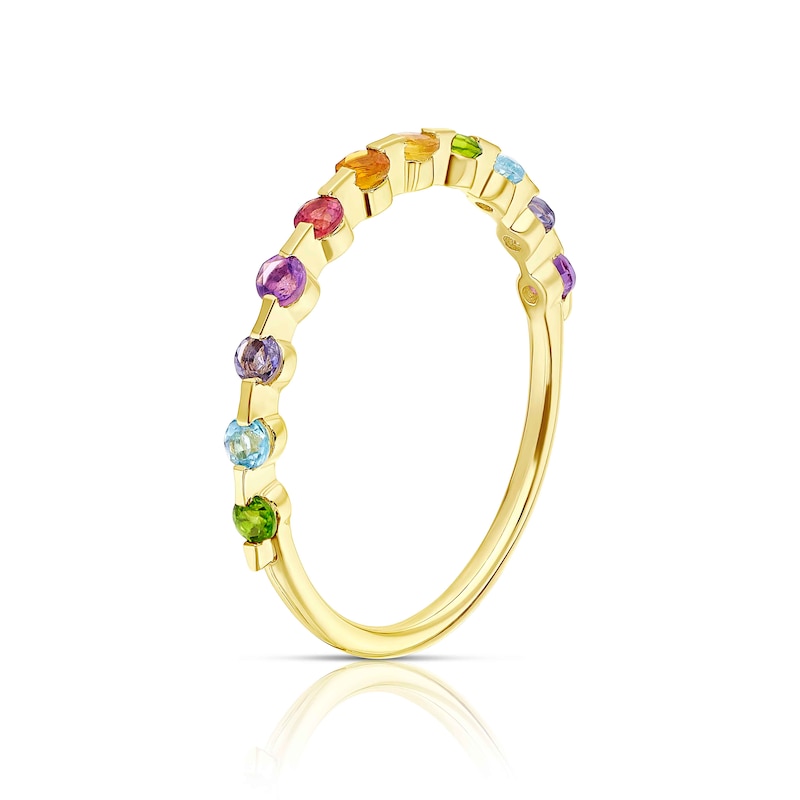 Main Image 2 of 9ct Yellow Gold Multi Stone Eternity Ring
