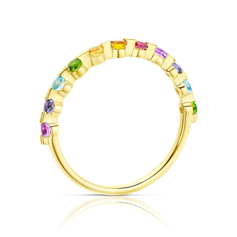Main Image 3 of 9ct Yellow Gold Multi Stone Eternity Ring