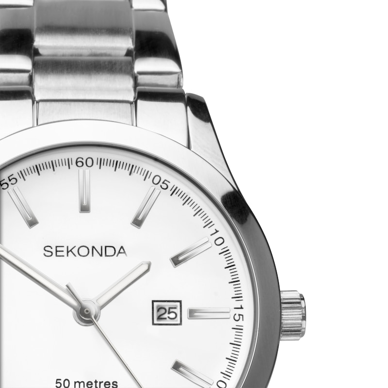 Sekonda Taylor Ladies' White Dial Stainless Steel Bracelet Watch