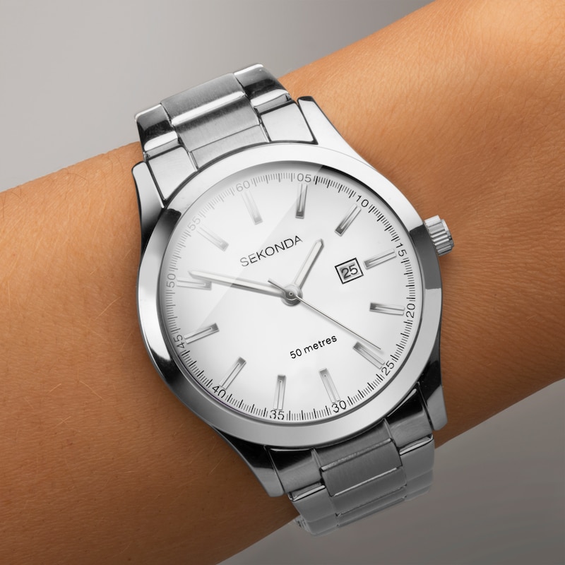 Main Image 4 of Sekonda Taylor Ladies' White Dial Stainless Steel Bracelet Watch