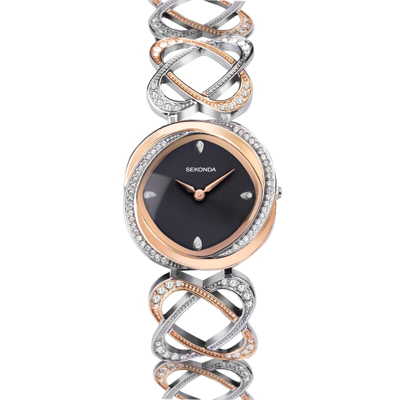 Main Image 1 of Sekonda Hidden Hearts Ladies' Fancy Two Tone Bracelet Watch