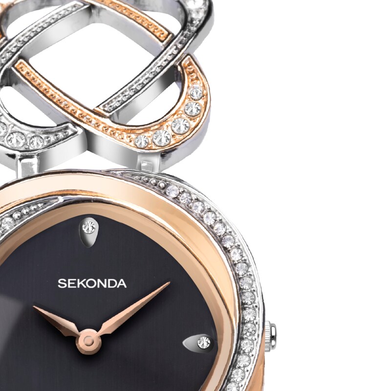 Main Image 2 of Sekonda Hidden Hearts Ladies' Fancy Two Tone Bracelet Watch