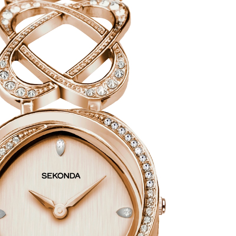 Main Image 2 of Sekonda Hidden Hearts Ladies' Fancy Rose Tone Bracelet Watch