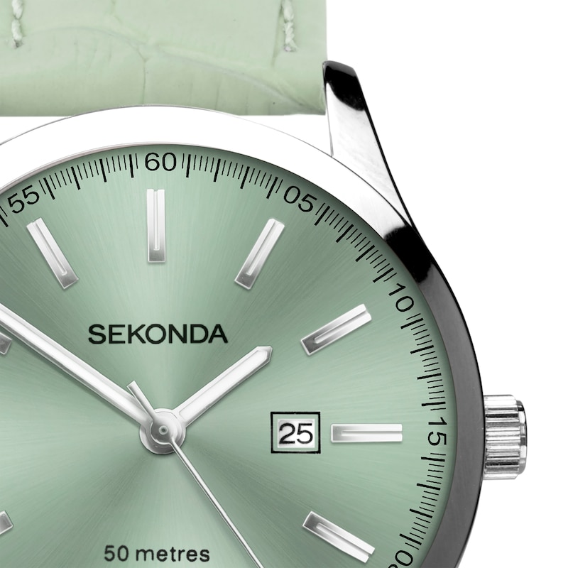 Main Image 2 of Sekonda Ladies' Taylor Green Leather Strap Watch