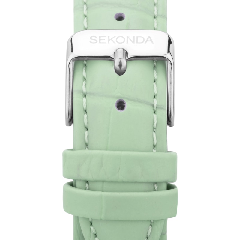 Main Image 6 of Sekonda Ladies' Taylor Green Leather Strap Watch