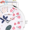 Thumbnail Image 1 of Sekonda Ladies' White Floral Patterned Expander Bracelet Watch