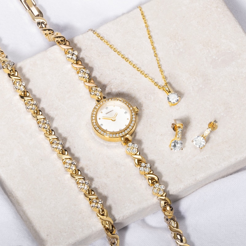 Main Image 7 of Sekonda Ladies' Gold Tone Watch and Jewellery Gift Set