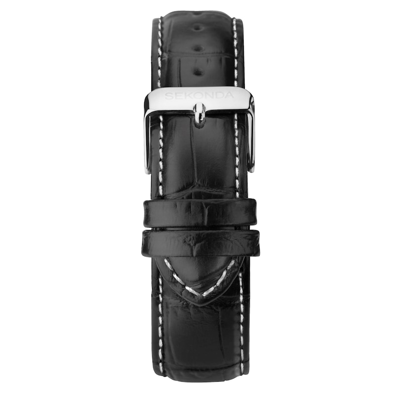 Sekonda Maverick Men's Black Leather Strap Watch