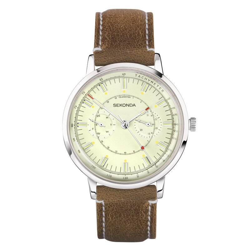 Sekonda 1978 Men’s Tan Leather Strap Watch