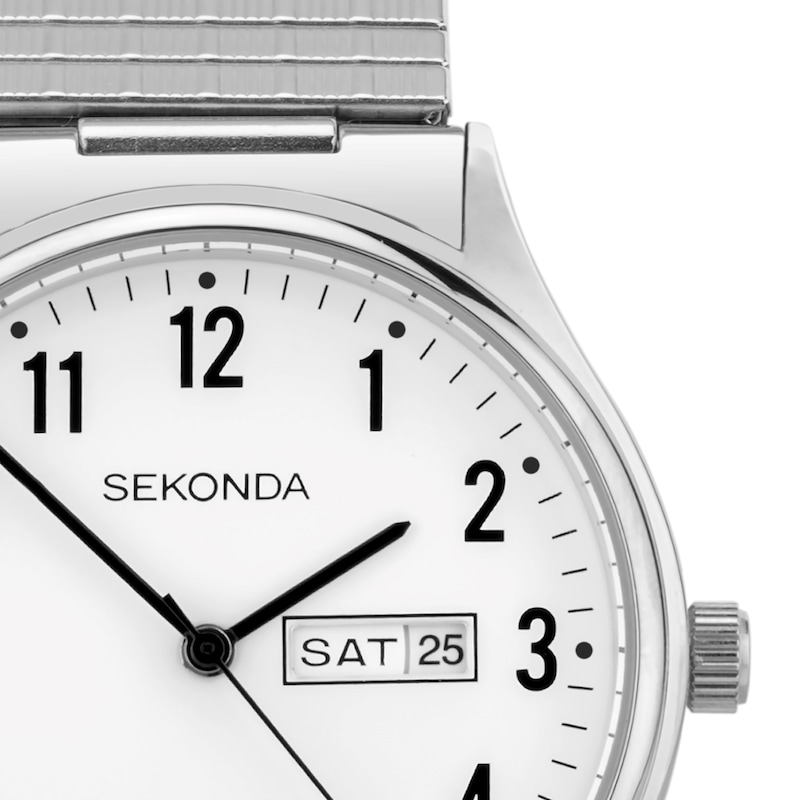 Main Image 2 of Sekonda Easy Reader Men's Silver Stainless Steel Expander Bracelet Watch