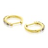 Thumbnail Image 1 of Sterling Silver & 18ct Gold Plated Vermeil Sapphire 0.14ct Diamond Earrings