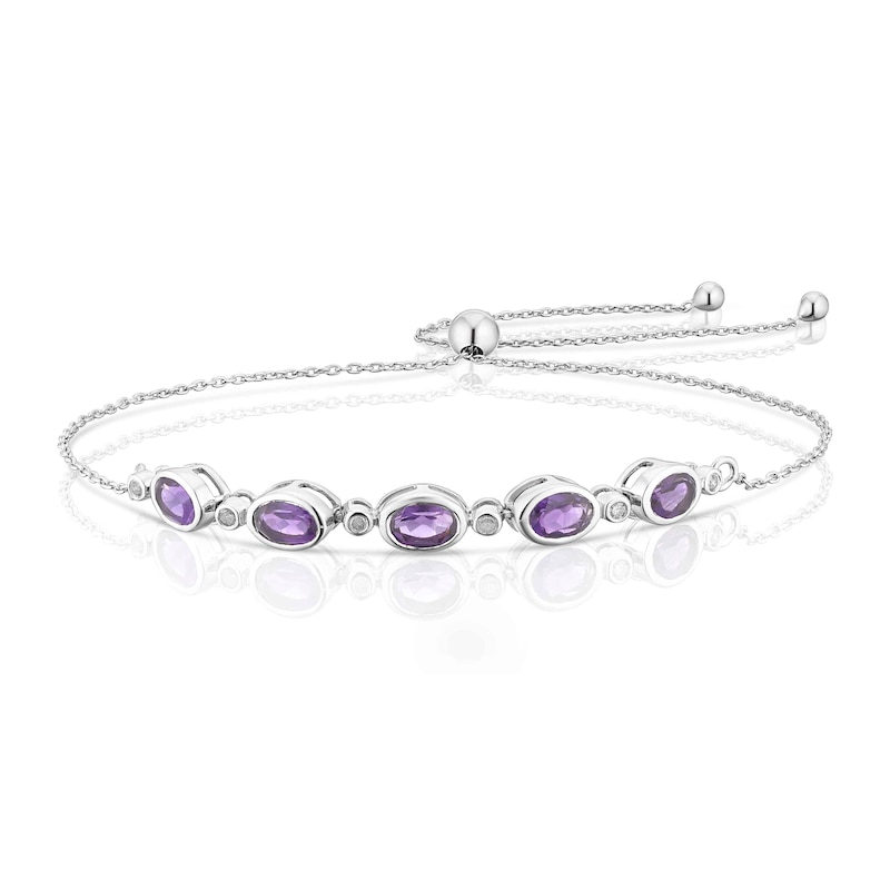 Sterling Silver Amethyst Bracelet