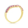 Thumbnail Image 2 of 9ct Yellow Gold Ruby 0.11ct Diamond Shaped Eternity Ring