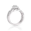 Thumbnail Image 3 of Perfect Fit Argentium Sterling Silver 0.25ct Diamond Twisted Shoulders Bridal Set