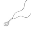 Thumbnail Image 2 of Sterling Silver 0.10ct Diamond Leaf Drop Pendant