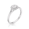 Thumbnail Image 2 of Sterling Silver 0.10ct Total Diamond Solitaire Ring