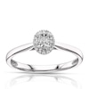 Thumbnail Image 0 of Sterling Silver 0.06ct Total Diamond Halo Solitaire Ring