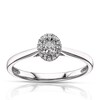 Thumbnail Image 0 of Sterling Silver 0.06ct Total Diamond Halo Solitaire Ring