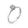 Thumbnail Image 1 of Sterling Silver 0.06ct Total Diamond Halo Solitaire Ring