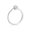Thumbnail Image 2 of Sterling Silver 0.06ct Total Diamond Halo Solitaire Ring