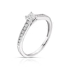 Thumbnail Image 1 of 9ct White Gold 0.33ct Diamond Princess Cut Solitaire Ring