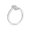 Thumbnail Image 3 of 9ct White Gold 0.25ct Diamond Two Flower Open Ring