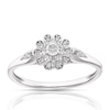 Thumbnail Image 0 of Sterling Silver 0.10ct Total Diamond Flower Cluster Ring