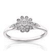 Thumbnail Image 0 of Sterling Silver 0.10ct Total Diamond Flower Cluster Ring