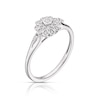 Thumbnail Image 1 of Sterling Silver 0.10ct Total Diamond Flower Cluster Ring