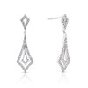 Thumbnail Image 0 of Sterling Silver 0.10ct Diamond Vintage Drop Earrings