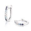 Thumbnail Image 0 of Sterling Silver Sapphire Topaz & 0.03ct Diamond Earrings