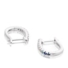 Thumbnail Image 1 of Sterling Silver Sapphire Topaz & 0.03ct Diamond Earrings