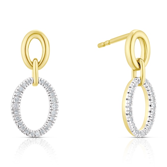 Sterling Silver and 18ct Gold Plated Vermeil 0.10ct Diamond 