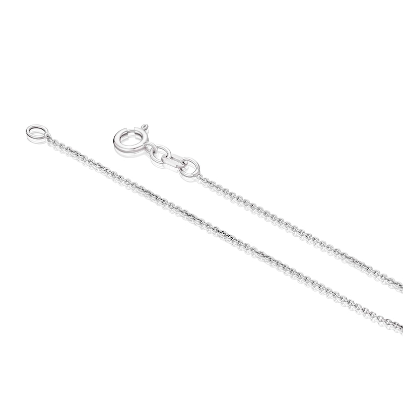 Main Image 3 of Sterling Silver 0.10ct Diamond Link Drop Pendant