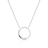 Thumbnail Image 1 of Sterling Silver Sapphire Topaz & 0.02ct Diamond Necklace