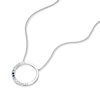 Thumbnail Image 2 of Sterling Silver Sapphire Topaz & 0.02ct Diamond Necklace