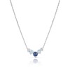 Thumbnail Image 0 of Sterling Silver Sapphire Topaz & 0.06ct Diamond Necklace