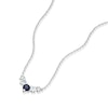 Thumbnail Image 1 of Sterling Silver Sapphire Topaz & 0.06ct Diamond Necklace