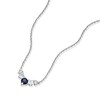 Thumbnail Image 1 of Sterling Silver Sapphire Topaz & 0.06ct Diamond Necklace