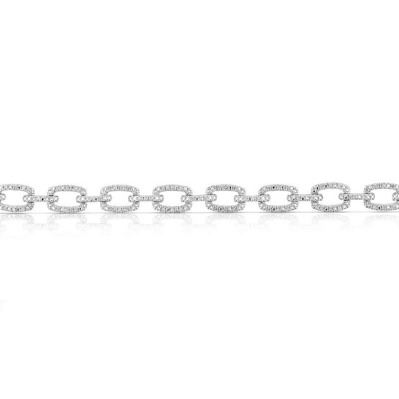 Main Image 2 of Sterling Silver 0.25ct Diamond Link Bracelet