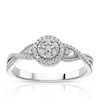 Thumbnail Image 1 of Sterling Silver 0.15ct Diamond Round Cluster Ring
