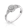 Thumbnail Image 2 of Sterling Silver 0.15ct Diamond Round Cluster Ring