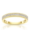 Thumbnail Image 0 of Sterling Silver & 18ct Gold Plated 0.08ct Diamond Half Eternity Ring