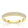 Thumbnail Image 1 of Sterling Silver & 18ct Gold Plated 0.08ct Diamond Half Eternity Ring