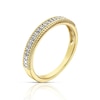 Thumbnail Image 2 of Sterling Silver & 18ct Gold Plated 0.08ct Diamond Half Eternity Ring