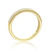 Thumbnail Image 2 of Sterling Silver & 18ct Gold Plated 0.08ct Diamond Half Eternity Ring