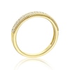 Thumbnail Image 3 of Sterling Silver & 18ct Gold Plated 0.08ct Diamond Half Eternity Ring