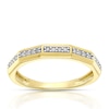 Thumbnail Image 1 of 9ct Yellow Gold 0.12ct Diamond Five Row Half Eternity Ring
