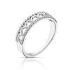 Thumbnail Image 2 of Sterling Silver 0.10ct Diamond Half Eternity Ring