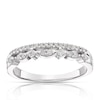 Thumbnail Image 1 of Sterling Silver 0.20ct Diamond Two Row Half Eternity Ring
